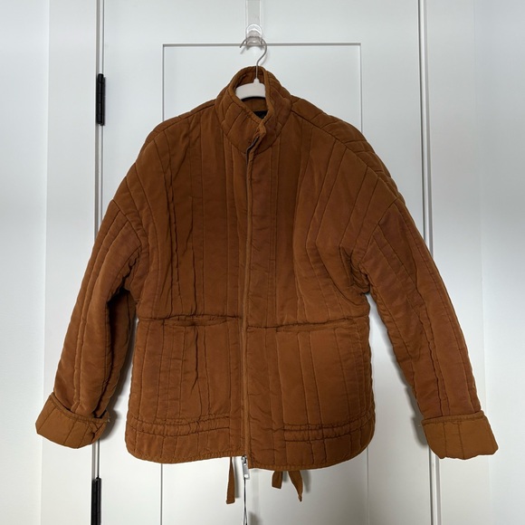 NWT Zara Washed Effect Quilted Jacket - Picture 9 of 12